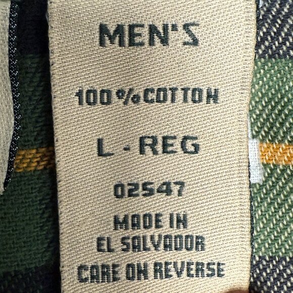 VINTAGE Men's L.L. BEAN Plaid Flannel Pajama Shirt | Size L - Picture 7 of 7